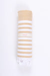 Mustard Yellow Ultra Soft Bath Towel with White Stripes