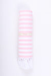 Peach Ultra Soft Bath Towel with White Stripes