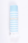 Sky Blue and White Striped Towel