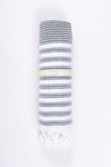 Sleti Gray and White Striped Towel