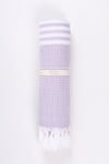 Violet Ultra Soft Bath Towel with White Striped