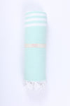 Sea Green Towel with White Striped