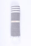 Brown Towel with White Striped