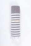 Brown Towel with White Striped