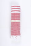 Red Towel with White Striped