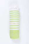 Green Towel with White Striped