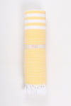 Yellow Ultra Soft Bath Towel with White Striped
