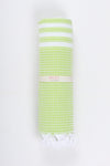 Green Ultra Soft Bath Towel with White Striped