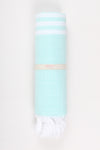 Sea Green Towel with White Striped