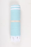 Sea Green Towel with White Striped