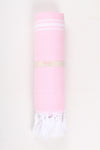 Pink Towel with White Striped