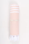 Baby Pink Towel with White Striped