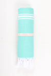 Sea Green Towel with White Striped