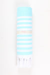 Sky Blue Towel with White Striped