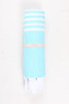 Sky Blue Towel with White Striped