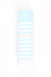 Sky Blue Ultra Soft Bath Towel with White Lining