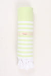 Lime Green Green Ultra Soft Bath Towel with White Stripes