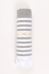 Gray Ultra Soft Bath Towel with White Stripes