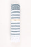 Charcoal Grey Ultra Soft Bath Towel with White Stripes