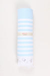 Sky Blue Ultra Soft Bath Towel with White Lining