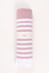 Maroon Ultra Soft Bath Towel with White Lining