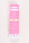 Rani Pink Ultra Soft Bath Towel with White Lining