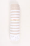 Beige Ultra Soft Bath Towel with White Lining