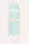 Green Ultra Soft Bath Towel with White Lining