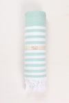 Sea Green Ultra Soft Bath Towel with White Lining