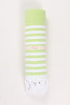 Green Soft Bath Towel with White Striped