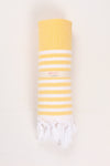 Lemon Yellow Soft Bath Towel with White Striped