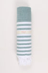 Pine Green Soft Bath Towel with White Striped