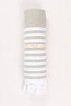 Moss Green Soft Bath Towel with White Striped