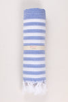 Blue Ultra Soft Bath Towel with White Striped