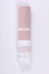 Brown Ultra Soft Bath Towel with White Stripes
