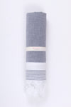 Blue Ultra Soft Bath Towel with White Striped