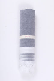 Blue Ultra Soft Bath Towel with White Striped