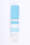 Blue Ultra Soft Bath Towel with White Stripes