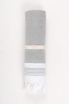 Slety Gray Ultra Soft Bath Towel with White Lining
