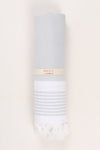 Gray Ultra Soft Bath Towel with White Lining