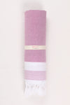 Onion Pink Soft Bath Towel with White Striped