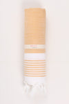 Yellow Soft Bath Towel with White Striped