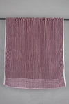 Maroon Terry Towel with White Striped