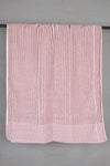 White Terry Towel with Pink Striped
