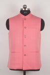 Pink Striped Nehru Jacket