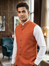 Carrot Orange Men's Cotton Jacket
