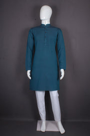 Denim Blue Full Sleeves Long Kurta