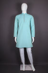 Sky Blue Full Sleeves Long Kurta with Luppi Button