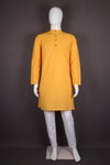 Mustard Yellow Full Sleeves Long Kurta