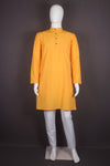 Kesariya Full Sleeves Long Kurta with Self Striped